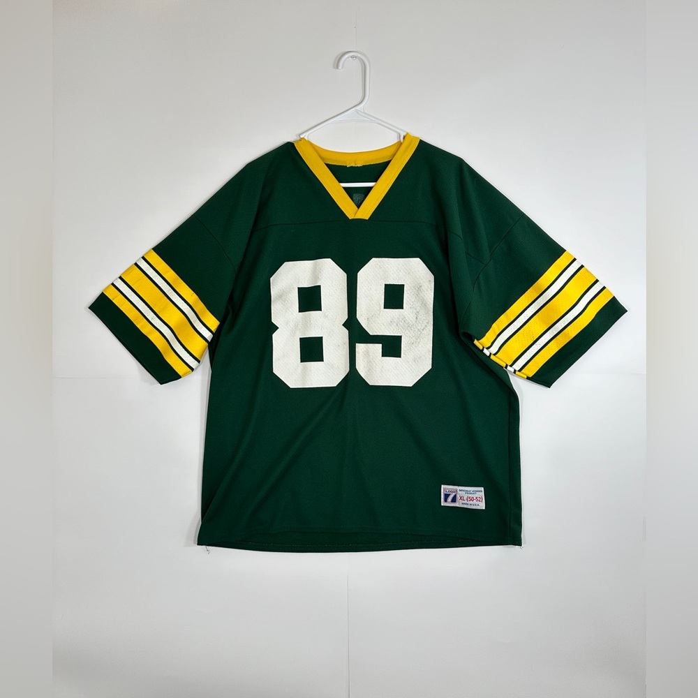 Vintage Logo 7 NFL Green Bay Packers Mark Chmura #89 Football Jersey Green 1990s
